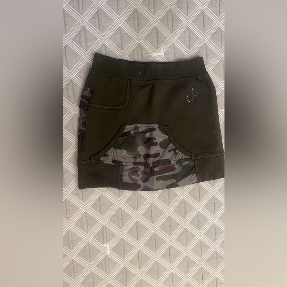 Y2K military Trendy Camo Pocket Mini Skirt